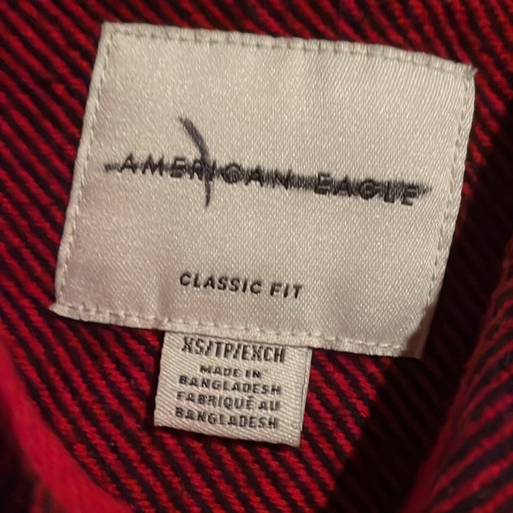American Eagle classic fit size men’s extra small flannel cotton shirt - Picture 4 of 5